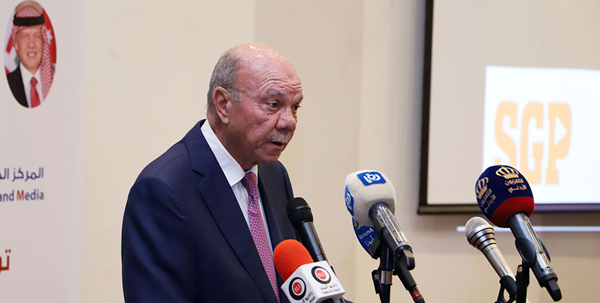 Senate President Faisal Fayez inaugurating the ‘Lessons learned from COVID-19 pandemic’ conference held by the Catholic Centre for Studies and Media on Tuesday (Petra Photo)